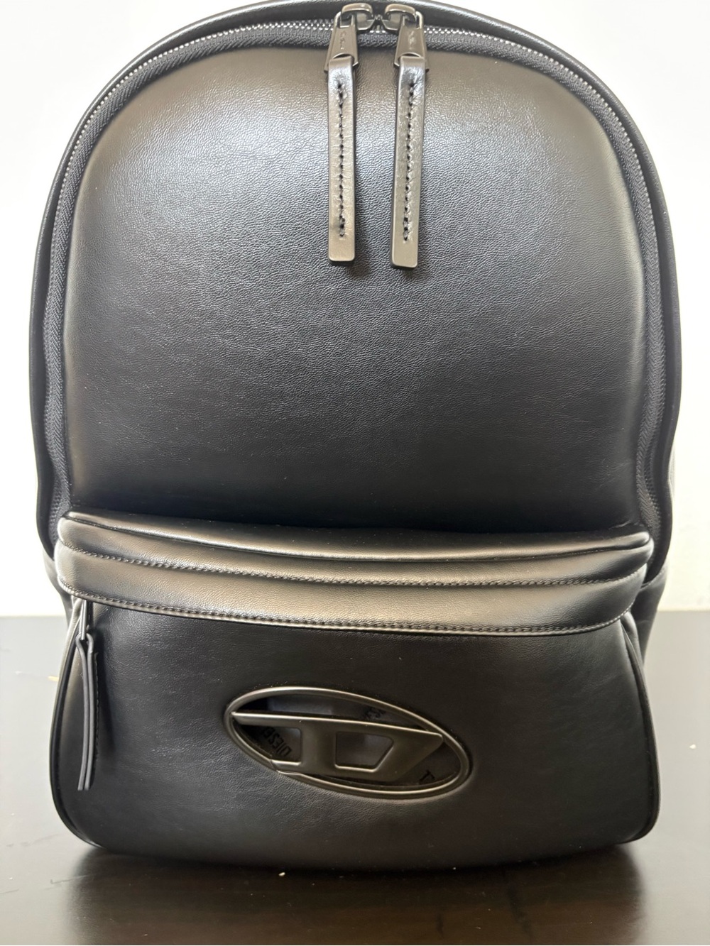 Diesel Holi-D Backpack M Black Oval D Neoprene PU Unisex NWOT